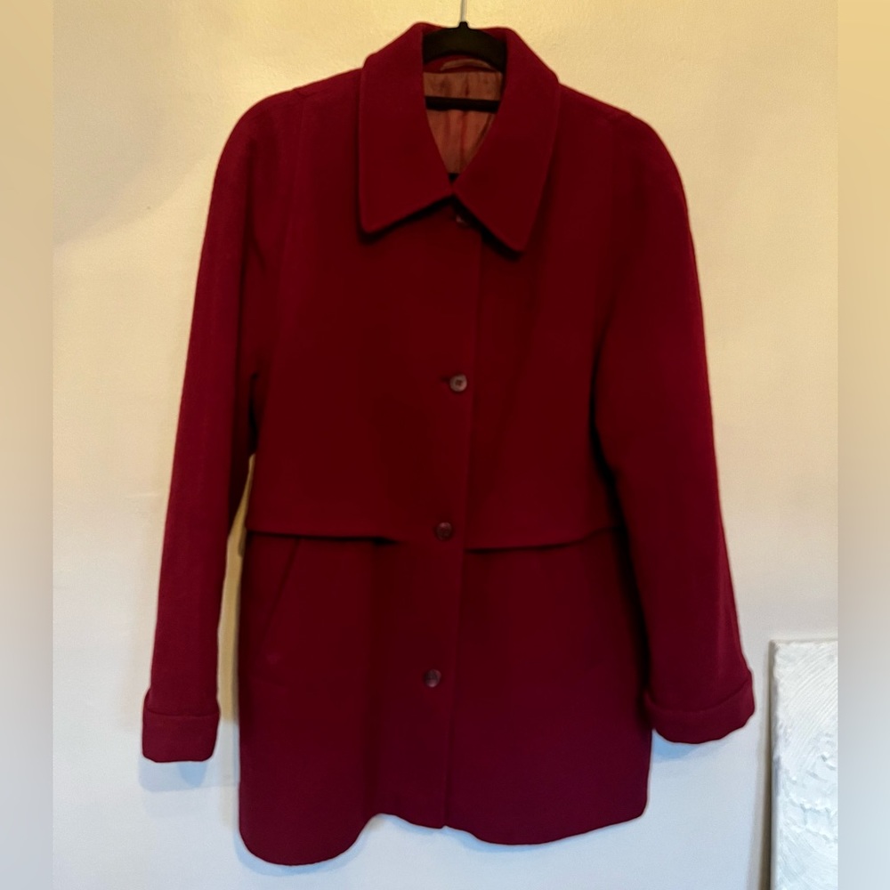 Wool Coat in Red